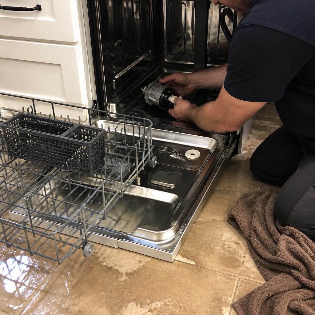 Dishwashers repair in a Chicago area kitchen
